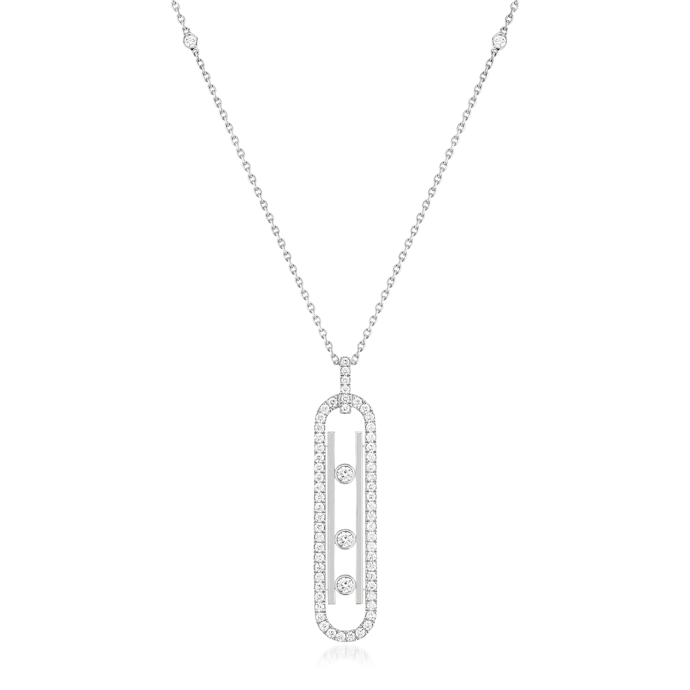 White Gold Move 10th Necklace