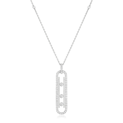 White Gold Move 10th Necklace