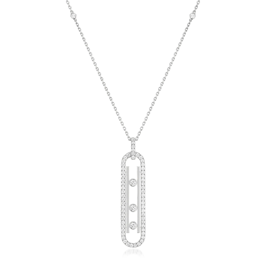 White Gold Move 10th Necklace