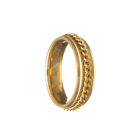 Chain Spinner Ring - Gold