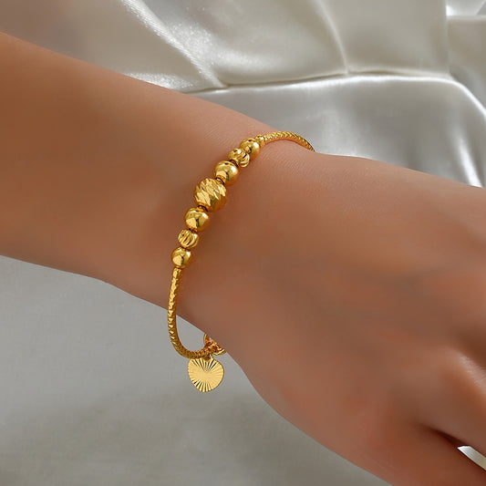 18K Gold Plated Vintage Simple Bangle Bracelet