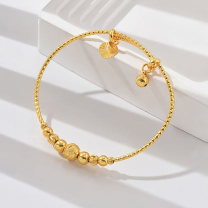 18K Gold Plated Vintage Simple Bangle Bracelet