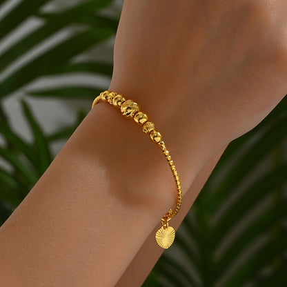 18K Gold Plated Vintage Simple Bangle Bracelet