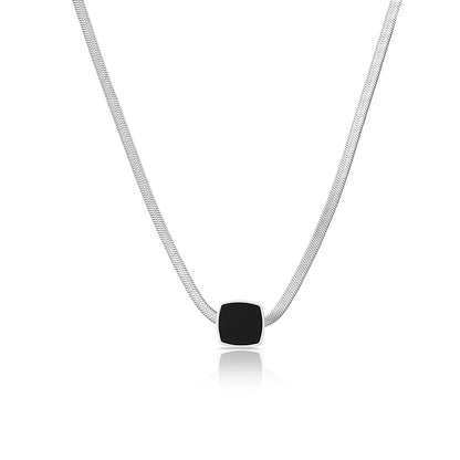 Black-Silver Steel Necklace