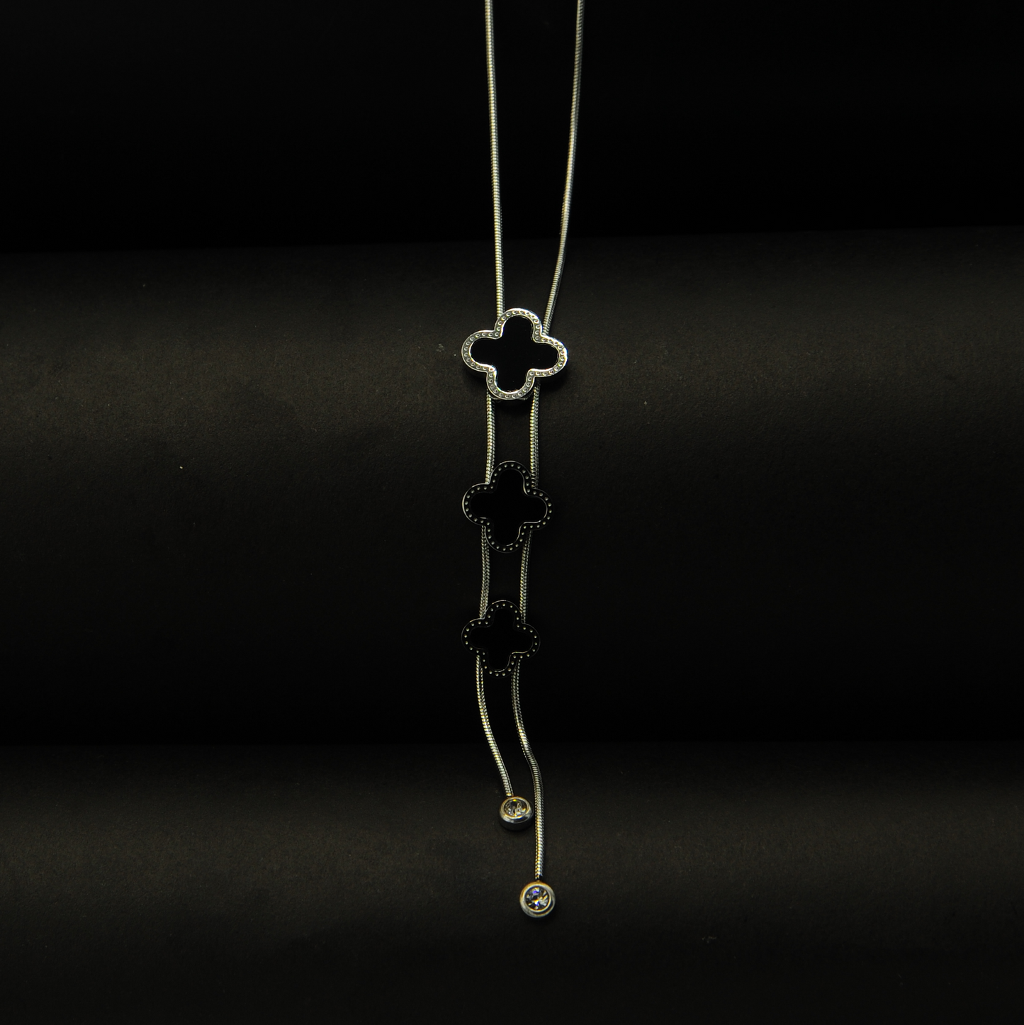 Black Clover Pendant Necklace