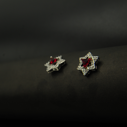 Ruby and Diamond Star Jewelry Set