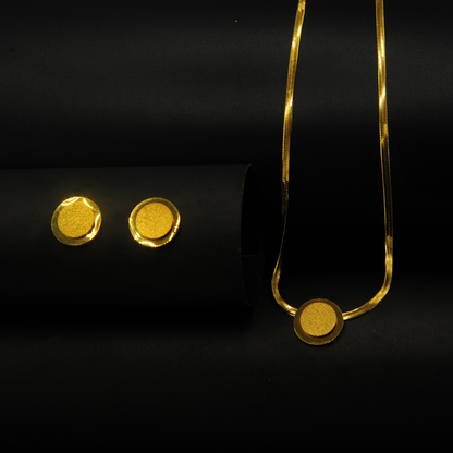 Gold Disc Jewelry Set