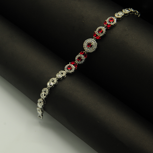 Ruby and Diamond Tennis Bracelet