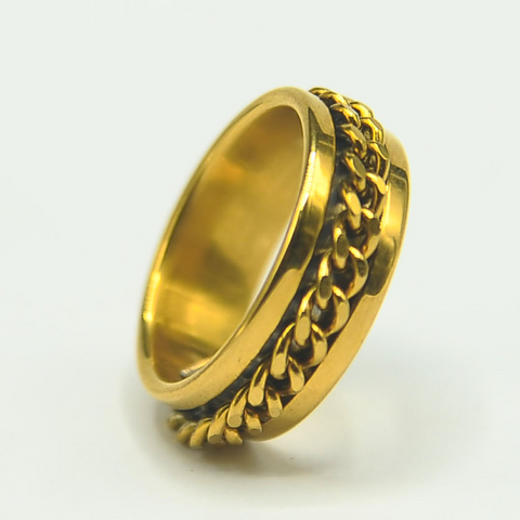 Chain Spinner Ring - Gold